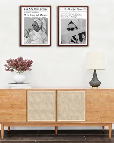 EcoHest 12x16 in I'll Be Ready in 5 Minutes Newspaper Canvas Art