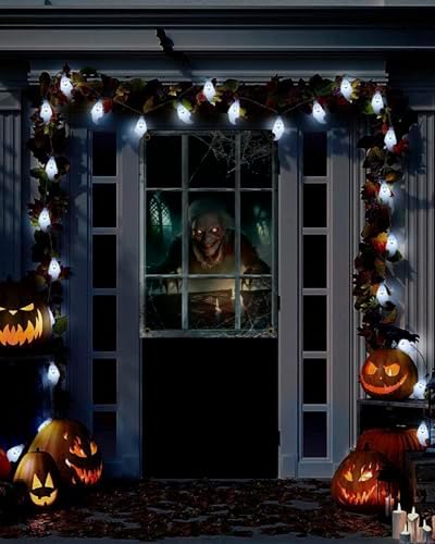 Yigney 2 Pcs Scary Halloween Window Decorations Zombies Ghost Window Cover