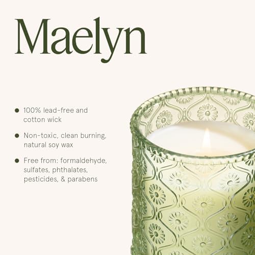 LA JOLIE MUSE Kyoto Vine Moss Scented Candle for Home, Natural Soy, 40 Hrs