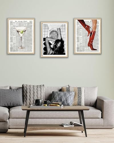 EcoHest Small 8x10 in After the Disco Party Framed Wall Art for Bathroom