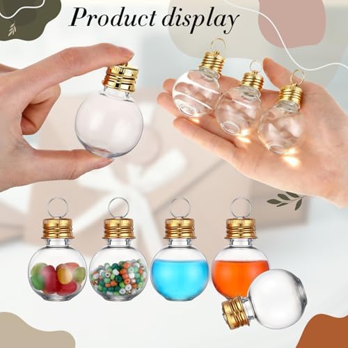 Bokon 25 Pack 1oz Plastic Mini Potion Bottles with Ring Lids