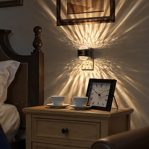 Briignite Motion Sensor Night Light Projector Dimmable Warm White Rotatable