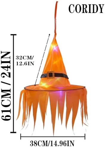 light up Halloween Decorations Witch Hat Hanging sawtooth Lights Ghost hats