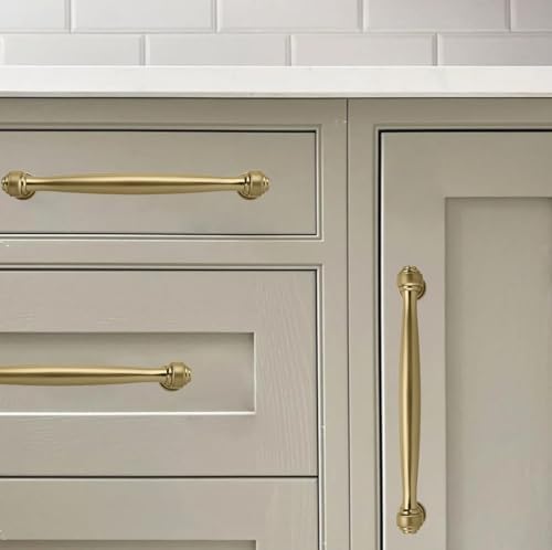 Cabinet Pulls Champagne Brass Kitchen / 5 Inch Hole Center / Champagne Bronze / 5 Inch / Set of 2