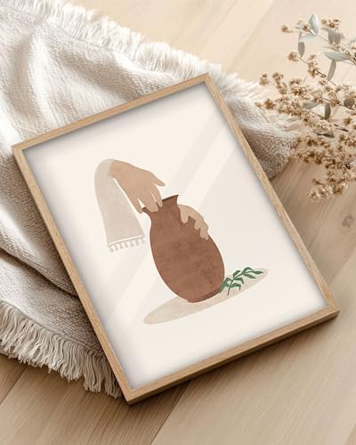 KensTro 12x16 Oak Framed Potter and Clay Christian Wall Art