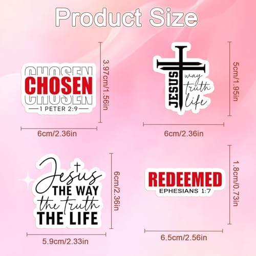100 Pcs Bible Verse Christian Stickers Religious Faith Sticker