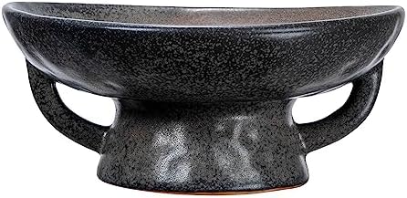 Handle and Base / Black / 8.0" Round x 3.75" Tall