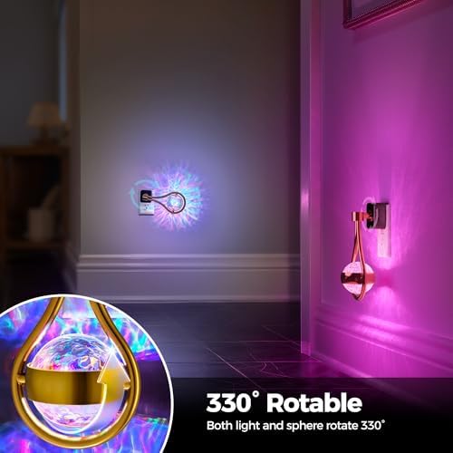 Briignite RGB Night Lights Plug into Wall, Color Changing Nightlight