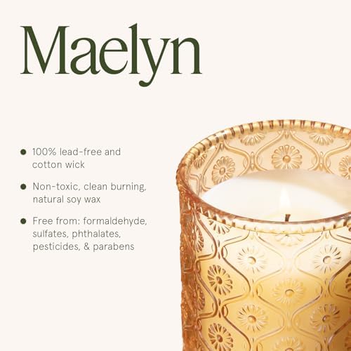 LA JOLIE MUSE Yuzu Neroli Scented Candles for Home, Natural Soy Wax 40 Hrs