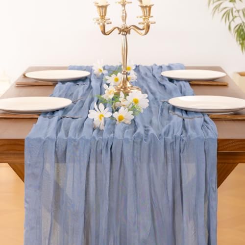 Cheesecloth Table Runner Fall Boho Wedding Birthday Party Home Decor