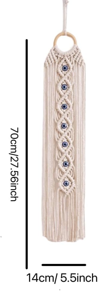 Boho Macrame Wall Hanging / 27.56" L x 5.51" W