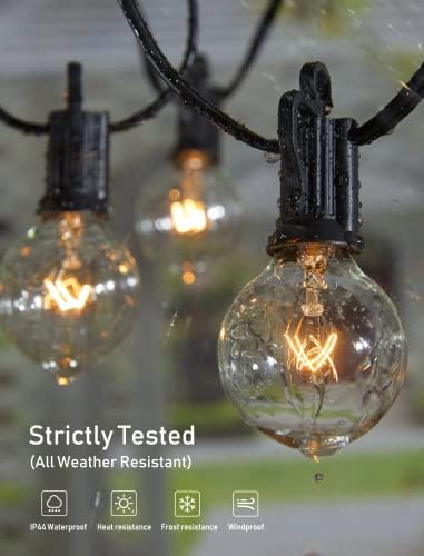Brightown Outdoor String Lights 30FT Patio Lights with 25 Edison Glass Bulb
