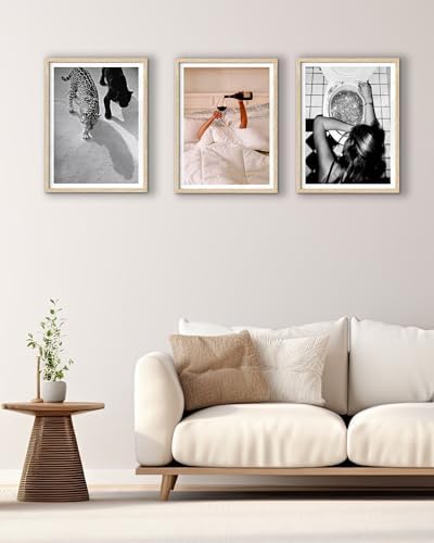 EcoHest 12x16 in After the Disco Party Framed Wall Art for Bathroom