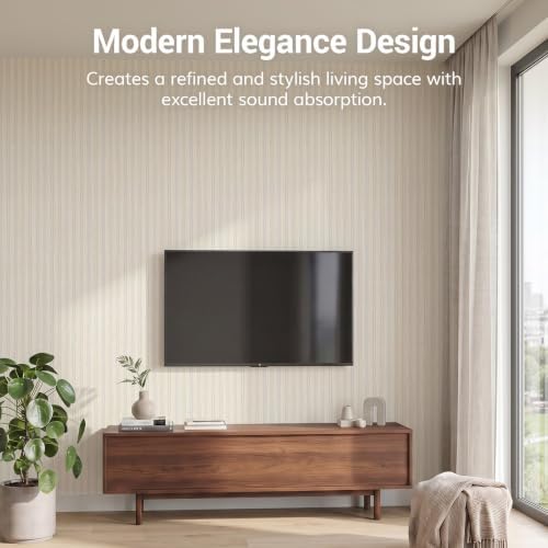 TONOR Wood Wall Panels for Interior Wall Decor, 2 Pack 47.2" x 23.6"(15.47ft²) Wood Slat Aacoustic Panels, Soundproof