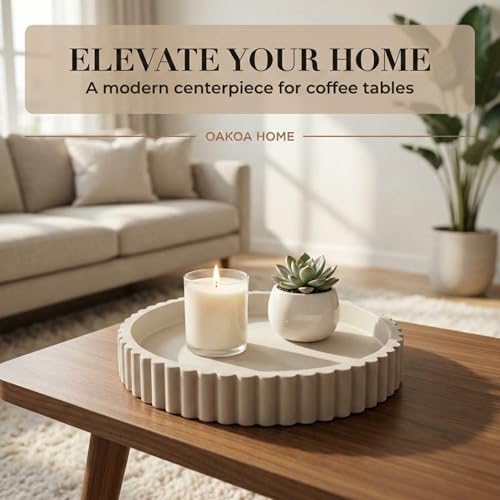 OAKOA Decorative Trays for Home Decor - Coffee Table Centerpiece Tray