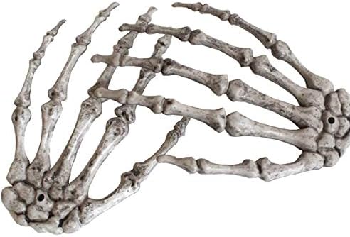 5 Pairs Halloween Skeleton Hands Realistic Plastic Fake Human Hands for Halloween Zombie Party Terror Scary Props