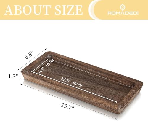 Romadedi Wooden Decorative Tray Candle Holder