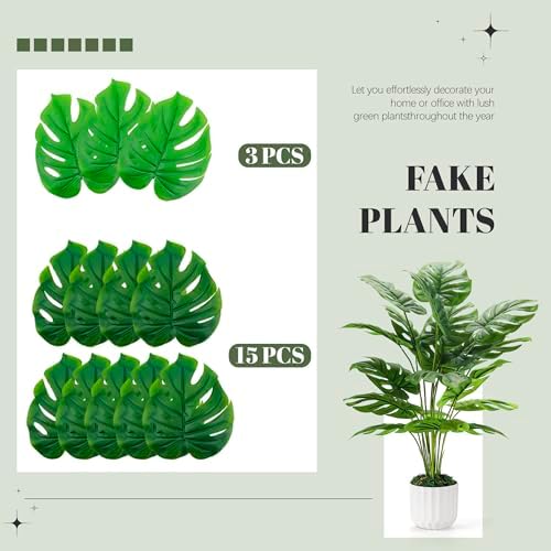 Der Rose 2 Pack 28" Fake Plants in Black Gold Pots for Living Room Decor