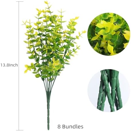 RECUTMS Artificial Boxwood Plants Outdoor Fake Spring Plants UV Resistant
