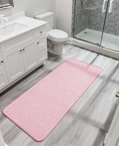 Bosap Bath Mat,Ultra Thin Bathroom Runner Rugs,Large Bath Mats for Bathroom,Quick Dry,Non-Slip,Machine Washable,Low