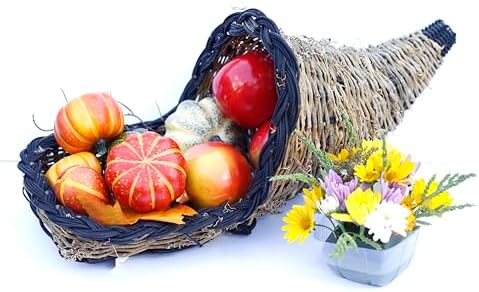cornu copia basket Black Edge - size. 20 inches