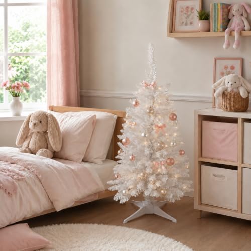 3FT White Artificial Small Christmas Tree Mini Tabletop Decor
