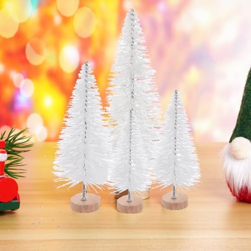 Yookat 40Pcs Artificial Mini Pine Trees Sisal Trees Bottle Brush Trees