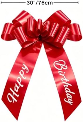 Huge Birthday Bow 30 Inch Big Red Car Bow for Birthday Sweet 16