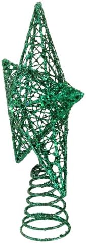 BinaryABC Iron Christmas Tree Star Topper,20cm Glittering Tree Topper