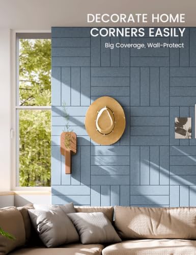 Fluxynara 48" x 36" Large Felt Bulletin Board, Dusty Blue