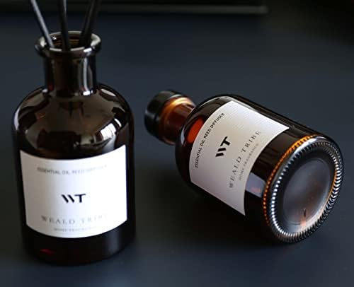 WEALD TRIBE Reed Diffuser Set for Bathroom Air Fresheners, Oil Diffuser Sticks | Vanilla Whiskey Scent 4.0 fl oz Home