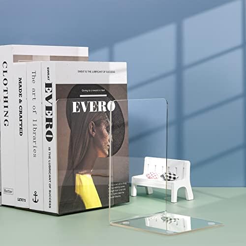 Acrylic Book Ends / Clear / Set of 6