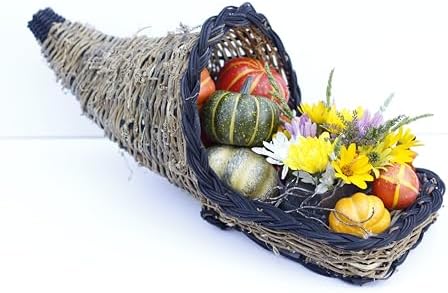 cornu copia basket Black Edge - size. 20 inches