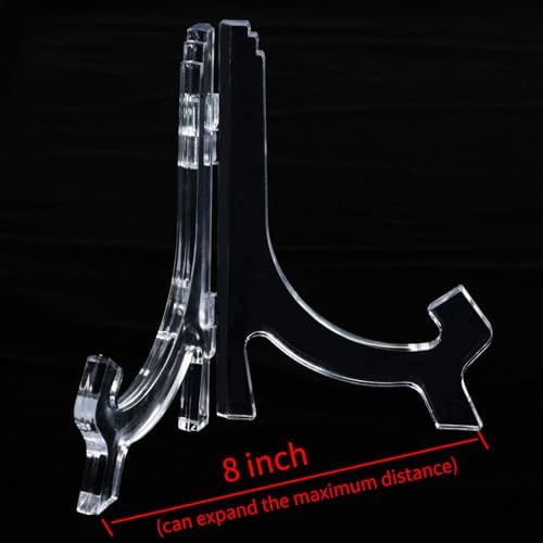 Acrylic Easel Stand Display Stand Plate Holder for Display Photo Picture / Clear / 7 Inch / Set of 6