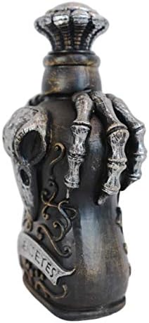 Ebros Gift Wicca Witch Mad Doctor Scientist Witchcraft And Sorcery Elixir Poison Potion Bottle Macabre Alchemy Halloween Prop Accessory Display Bottles (Skeleton Poe Raven's Eyes)