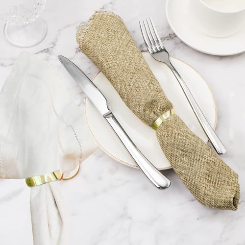 Gold Napkin Rings-10 Pcs Stainless Steel Napkin Rings
