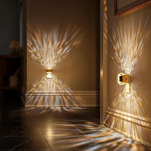 Briignite Night Light, Gold Night Lights Plug into Wall 2Pack LED Projector
