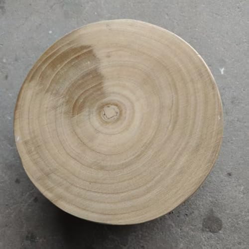 Wood Stool Plant Stand / Beige / 8 Inch / Set of 2