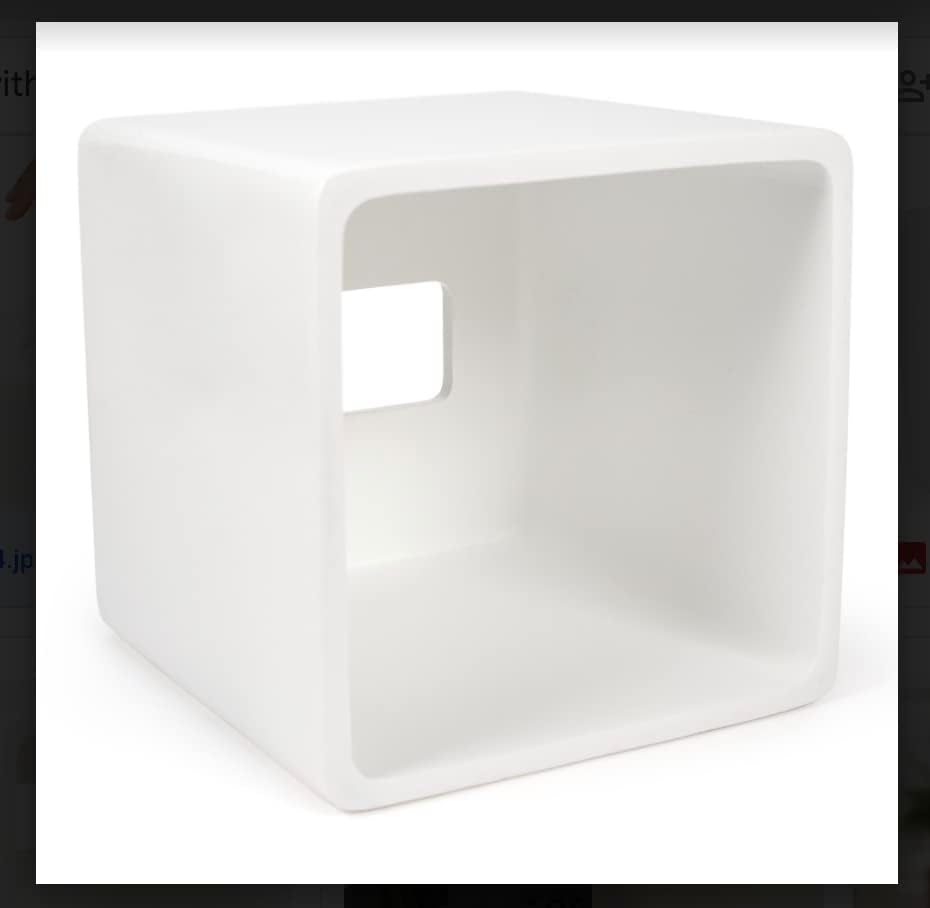 Tissue Box Cover Square -Heavy Hand-Poured Resin Tissue Box Cover Holder -Home Decor Cube / White
