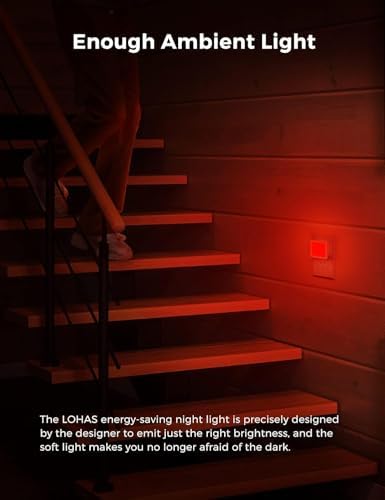 L LOHAS LED Night Light,Night Lights Plug into Wall, Dusk-to-Dawn Sensor