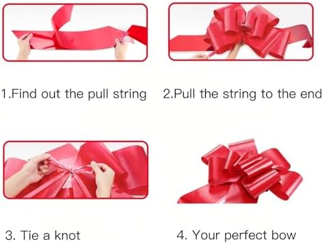 Giant Car Bow 30 Inch Big Pink Bow for Car Gift Birthday & Party Decor