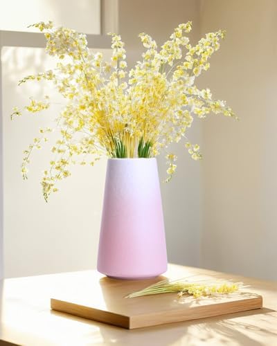 Modern Vases / 6" Pink Ceramic vase for Flower / Gradient Pink / Small