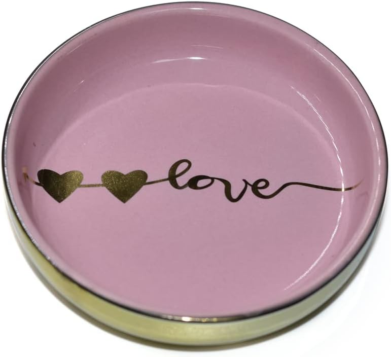 Ceramic Tray Love Dish Bowl Jewelry Holder Trinket Tray for Rings / One Size / Boutique Dish/love-1