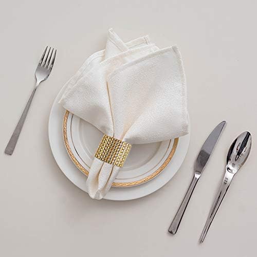 Accmor 100pcs Napkin Rings, Gold Napkin Rings Buckles