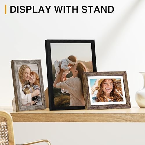 Vittanly 15 Pack Gallery Wall Frame Set, Black, Brown, Dark Grey