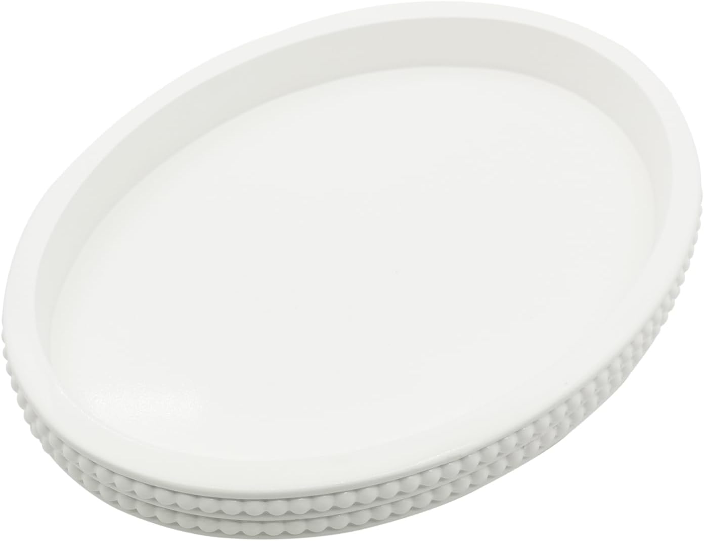 Oval Wooden Tray / White