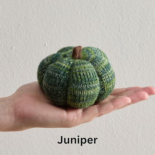 Set of 3 Cozy Mini Knit Pumpkins (Juniper Multi-Size Set)