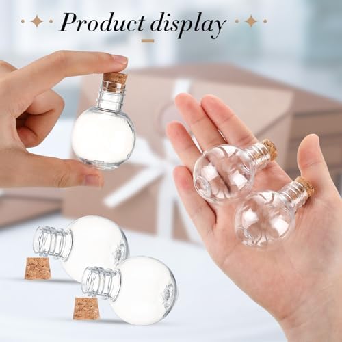 Bokon 50 Pack 1oz Plastic Mini Potion Bottles with Corks