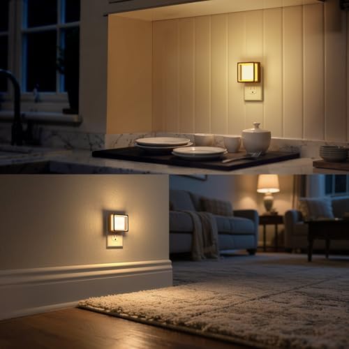 DORESshop Night Light,Night Lights Plug into Wall,2 Pack 3000K Nightlight
