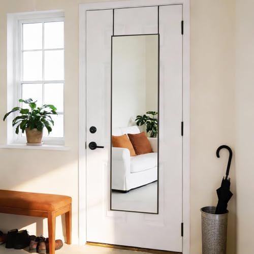 DUMOS Full Length Mirror Over the Door, 47"x14" Wall Mount Mirror